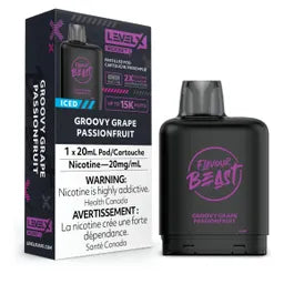 Groovy Grape Passionfruit Iced - Level X Flavour Beast Boost Pod 20mL