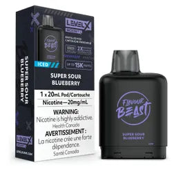 Super Sour Blueberry Iced - Level X Flavour Beast Boost Pod 20mL